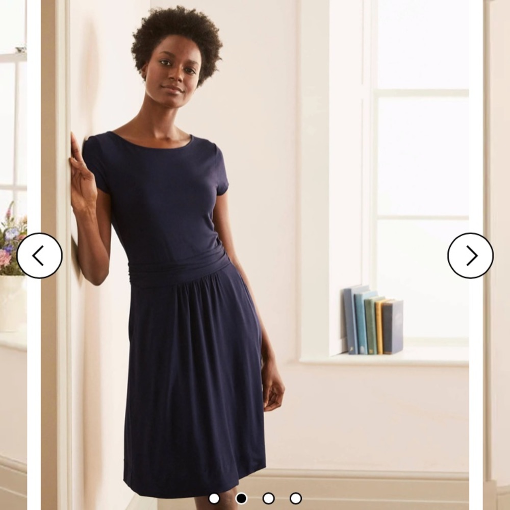 Boden Amelie Jersey Dress - Navy